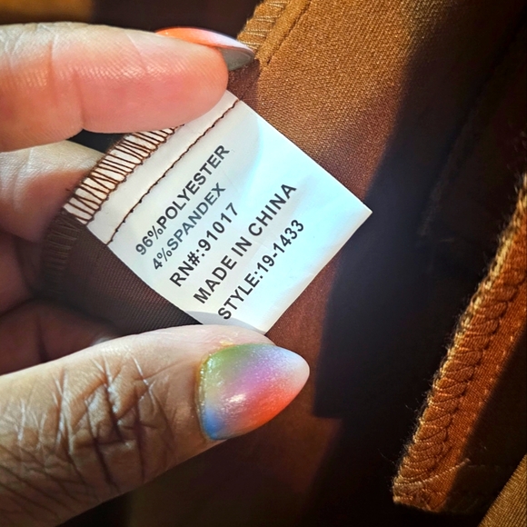 NEW Solitaire Brown Faux Suede Long Jacket Single Button - Picture 8 of 8